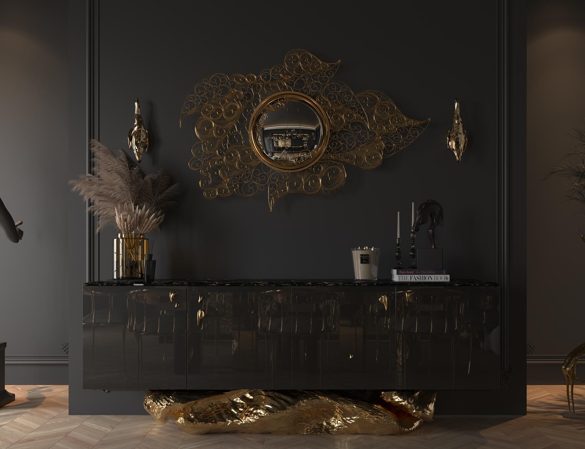 Buffet Angra - Bois laqué et laiton fabriqués à la main - Boca Do Lobo en vente 8