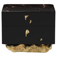 Angra Small Nightstand - Hand-Crafted Lacquer Wood & Brass - Boca do Lobo