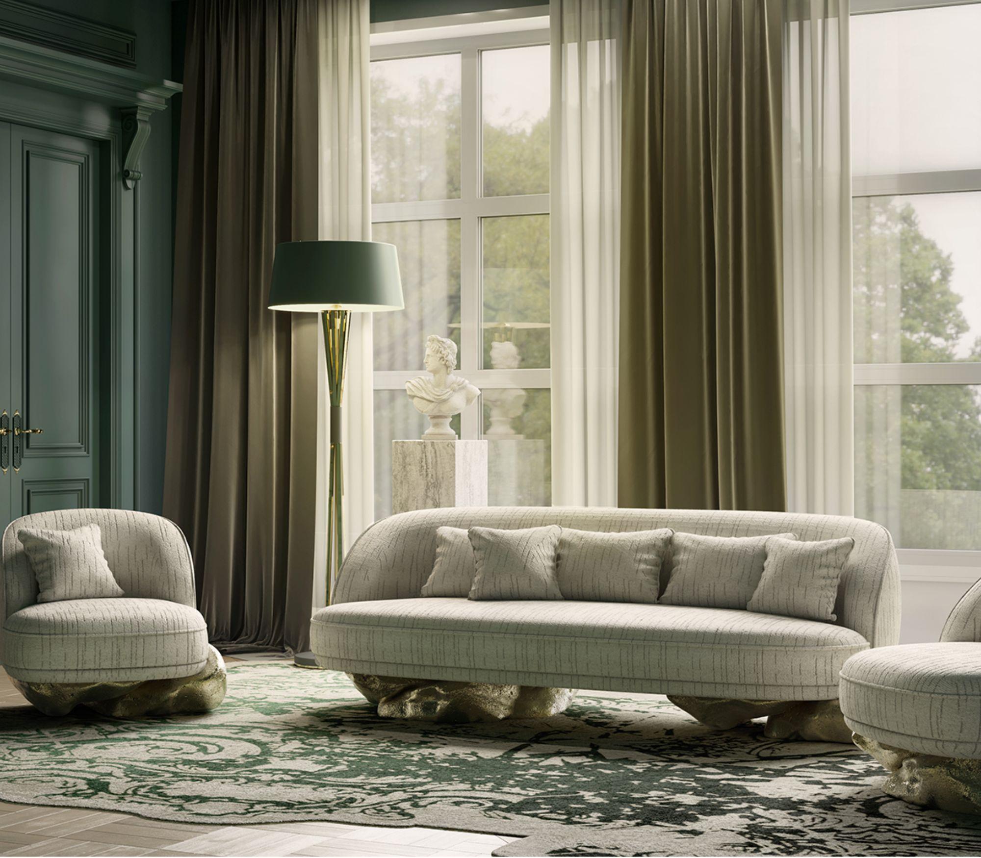 Angra Weißes Sofa – hand Poliertes, gehämmertes, gehämmertes Messing und Polsterung – Boca do Lobo im Angebot 13