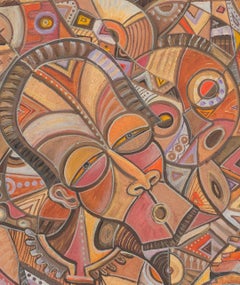 Kora Player I, Painting, Acrylic on Canvas