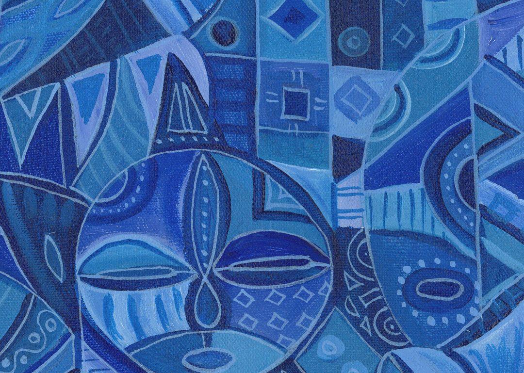 The Blues Band II, Painting, Acrylic on Canvas For Sale 3