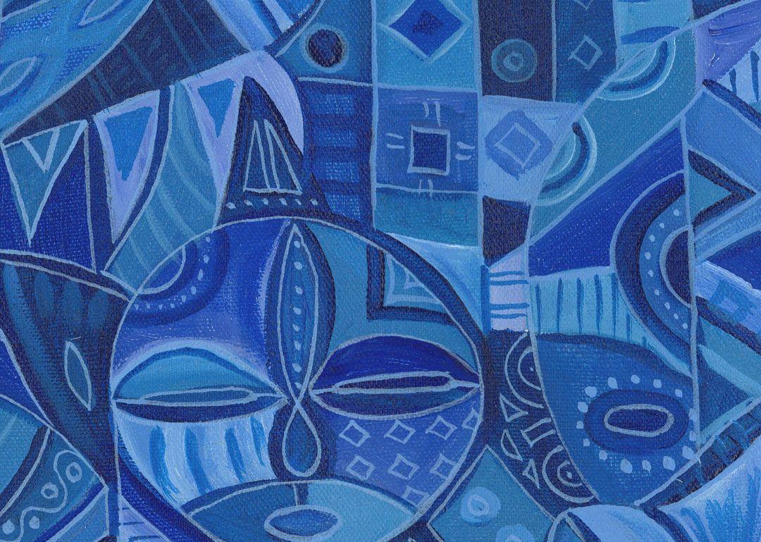 La Blues Band II, Pittura, Acrilico su tela in vendita 1