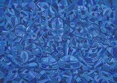 The Blues Band II, Painting, Acrylic on Canvas