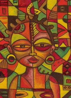 Twin  2 a happy couple holding hands, Painting, Oil on Canvas