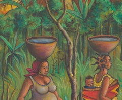 Village, Painting, Acrylic on Canvas