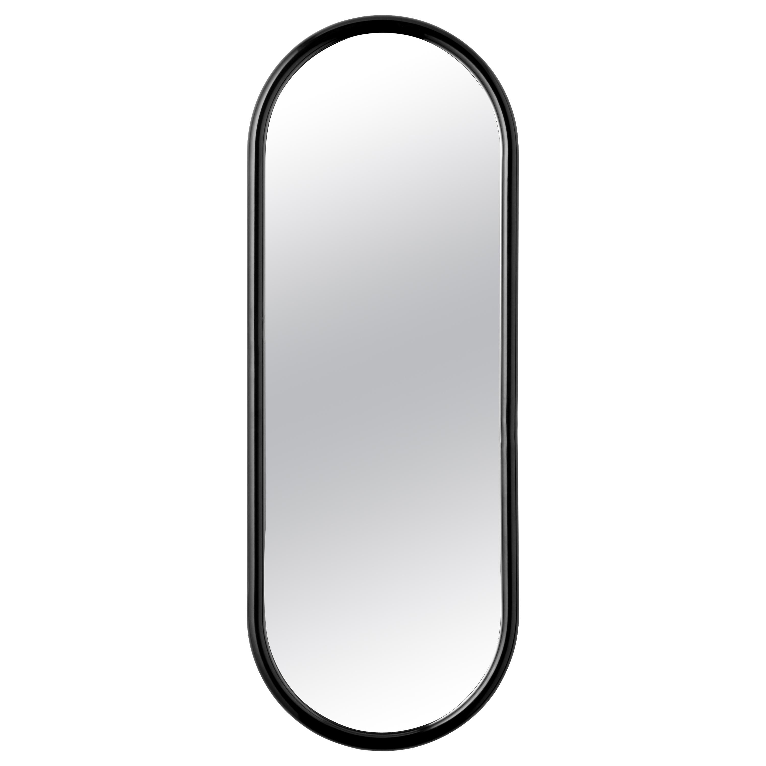 Angui Black Oval Large Mirror For Sale