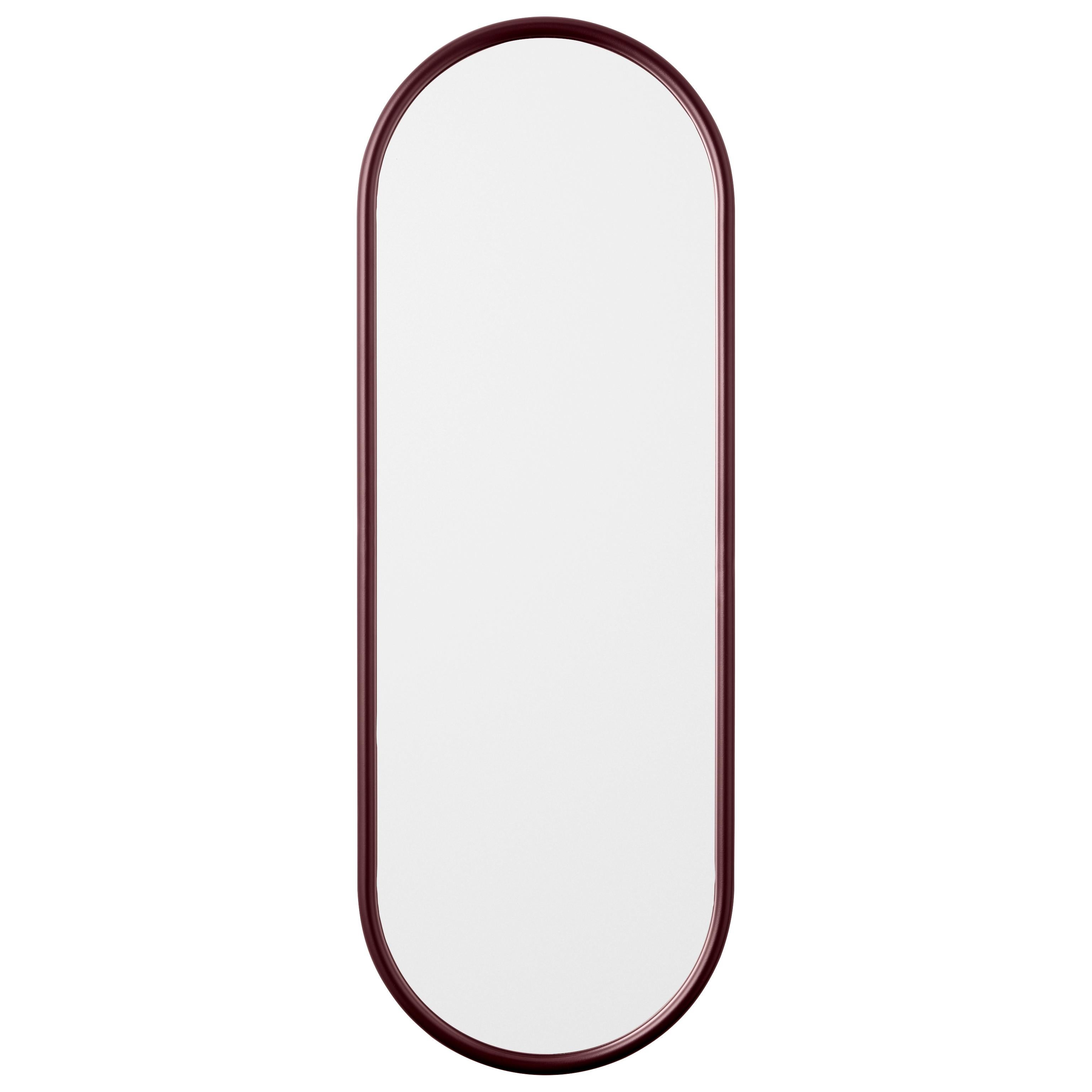 Angui Bordeaux oval large mirror by AYTM
Dimensions: 39 x 2 x 108 cm
Materials: Glass, copper and MDF

The Angui mirror with its simple pipe-styled frame is a beauty for any bathroom, hallway, or maybe bedroom. Use a single one or add several