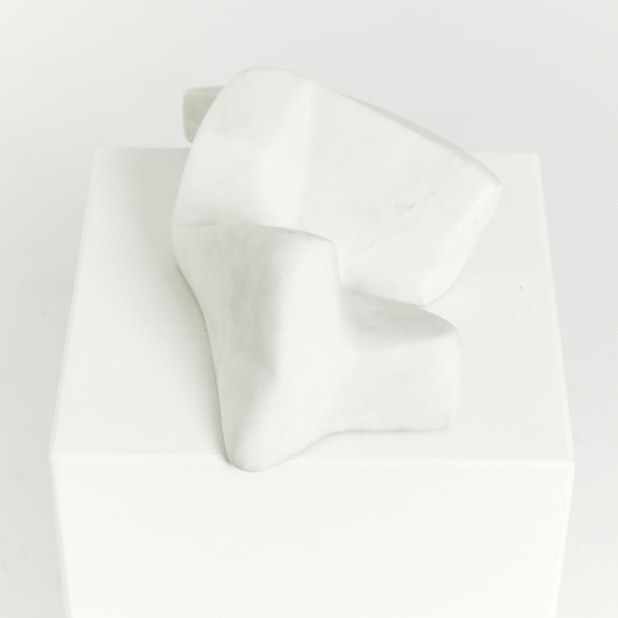 Angular Abstract Sculpture in Carrara Marble 7