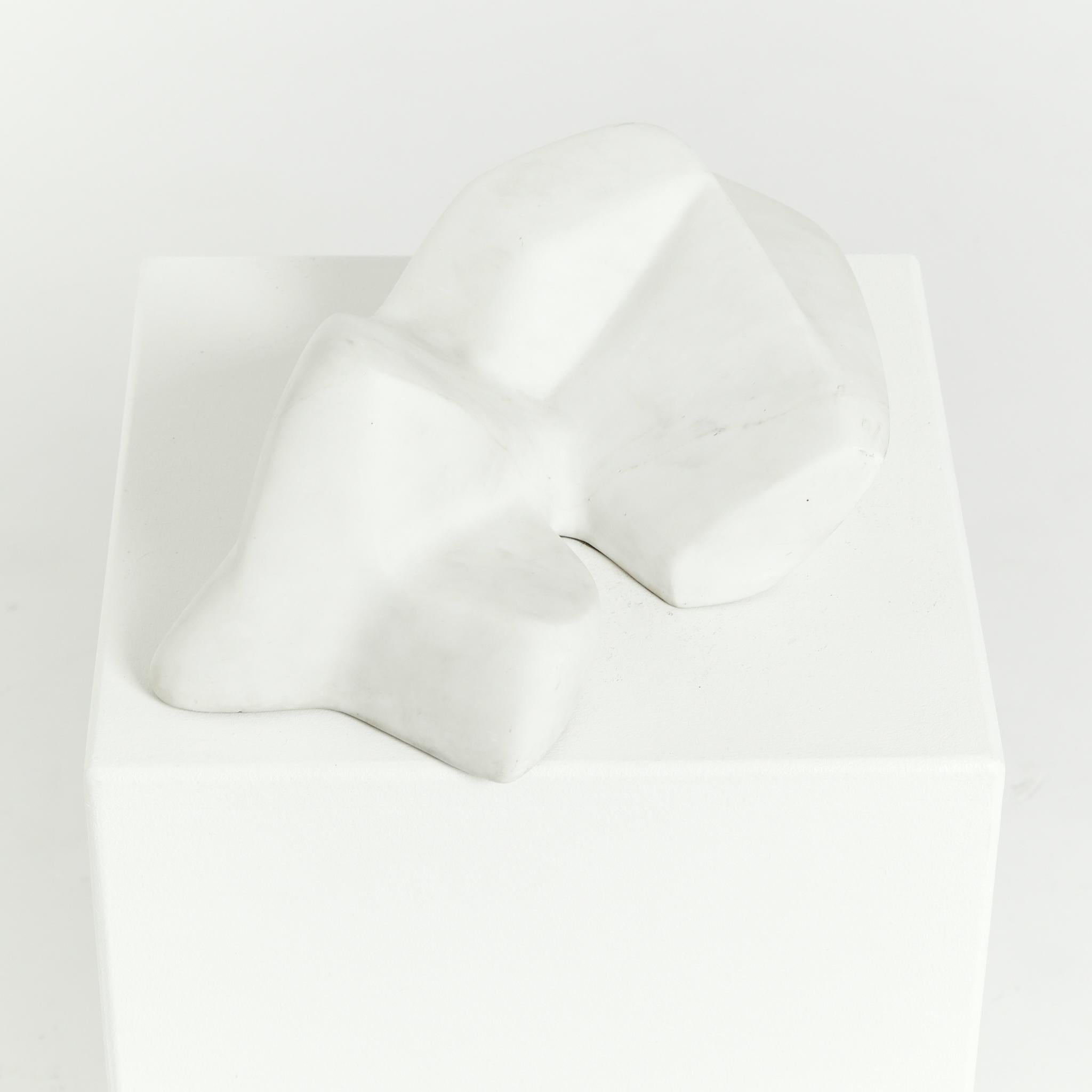 Angular Abstract Sculpture in Carrara Marble 10