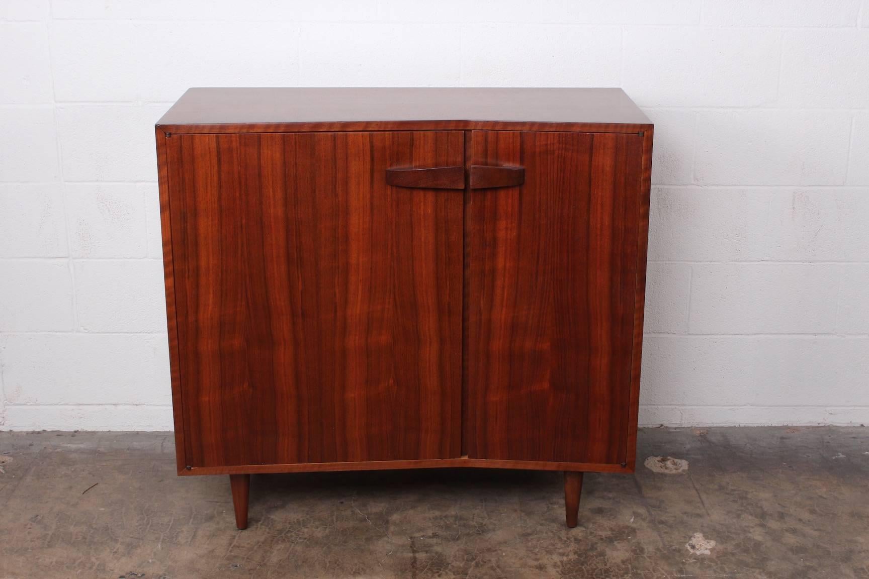 An angular cabinet designed by Bertha Schaefer for Singer and Sons.