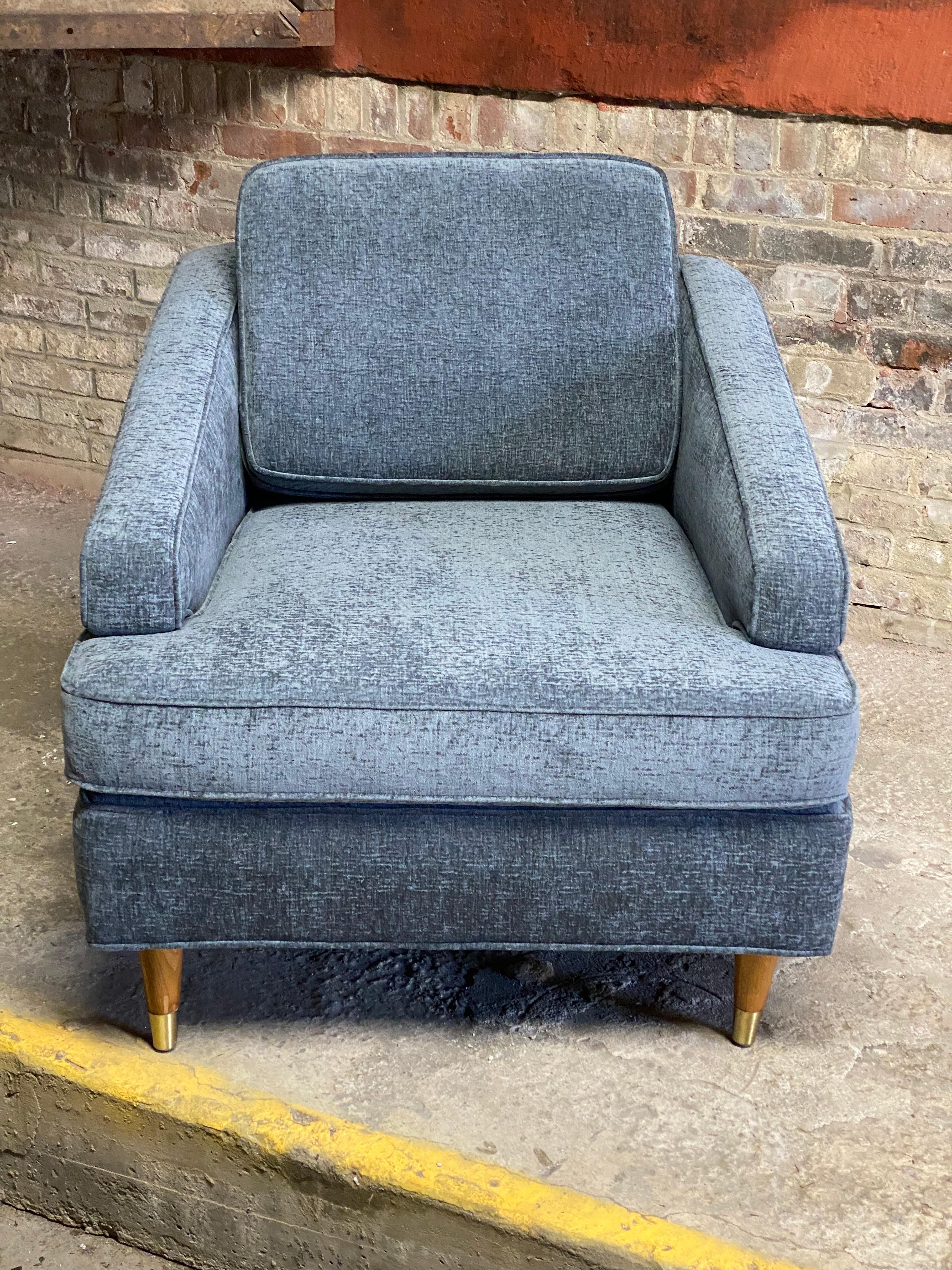 Winkelförmiger Mid Century Modern Slant Arm Lounge Chair (Moderne der Mitte des Jahrhunderts) im Angebot