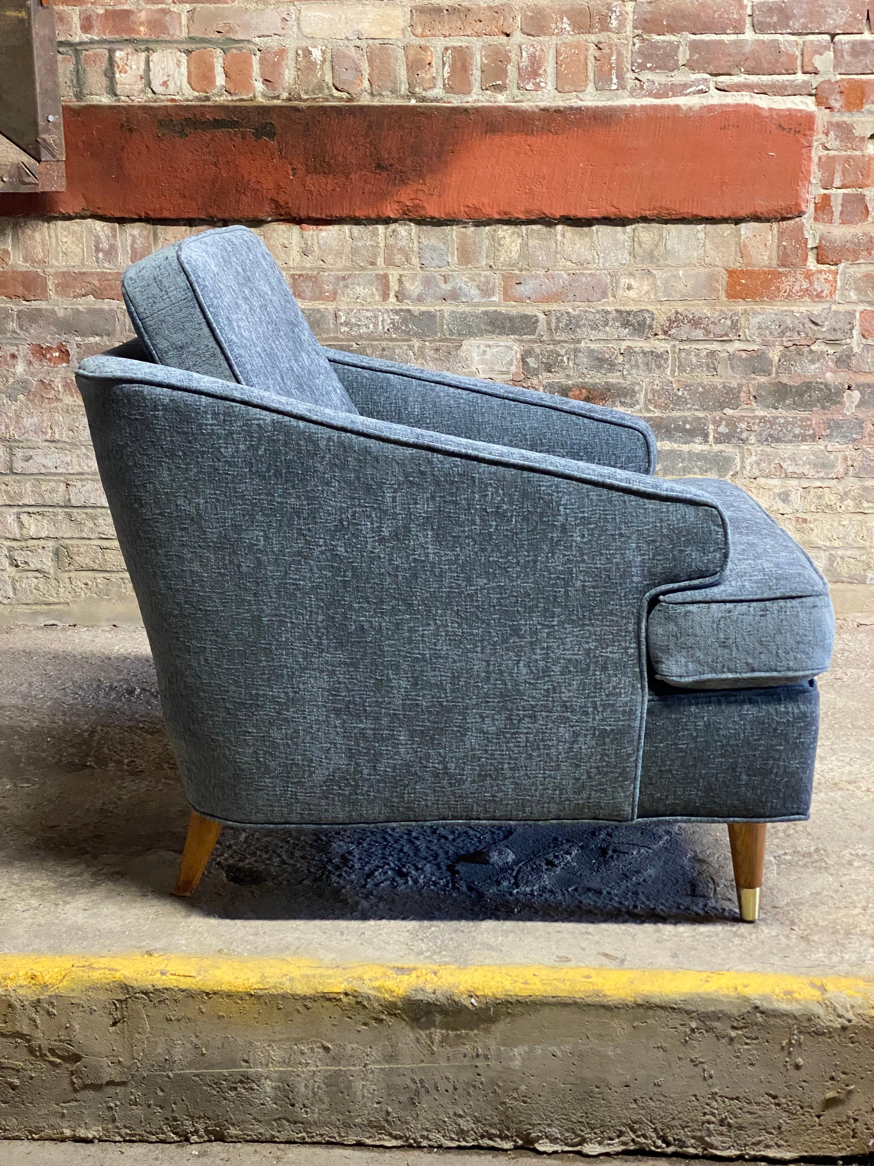 Winkelförmiger Mid Century Modern Slant Arm Lounge Chair im Zustand „Gut“ im Angebot in Garnerville, NY