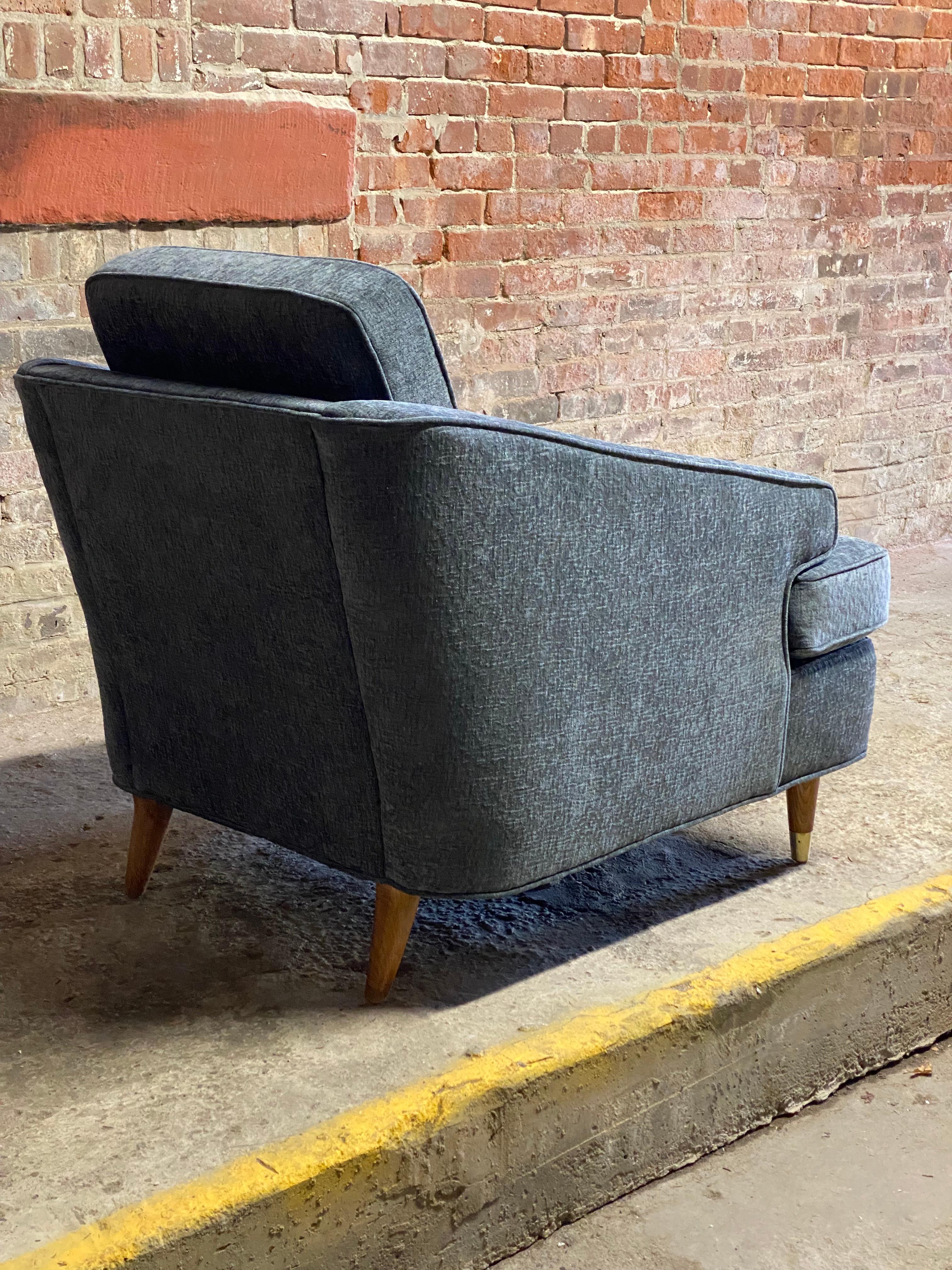 Mid-20th Century Angular Mid Century Modern Slant Arm Lounge Chair For Sale