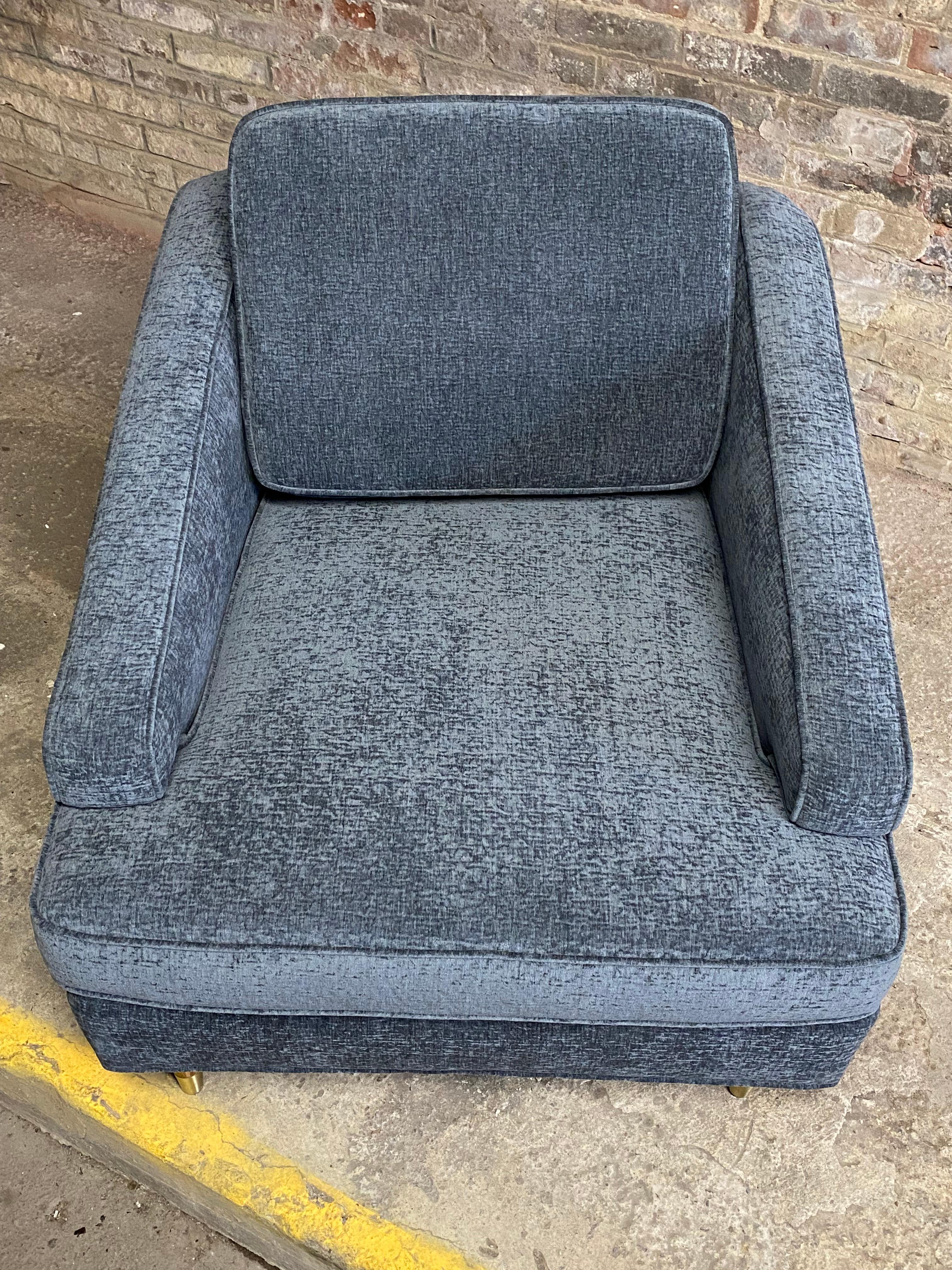 Angular Mid Century Modern Slant Arm Lounge Chair For Sale 2