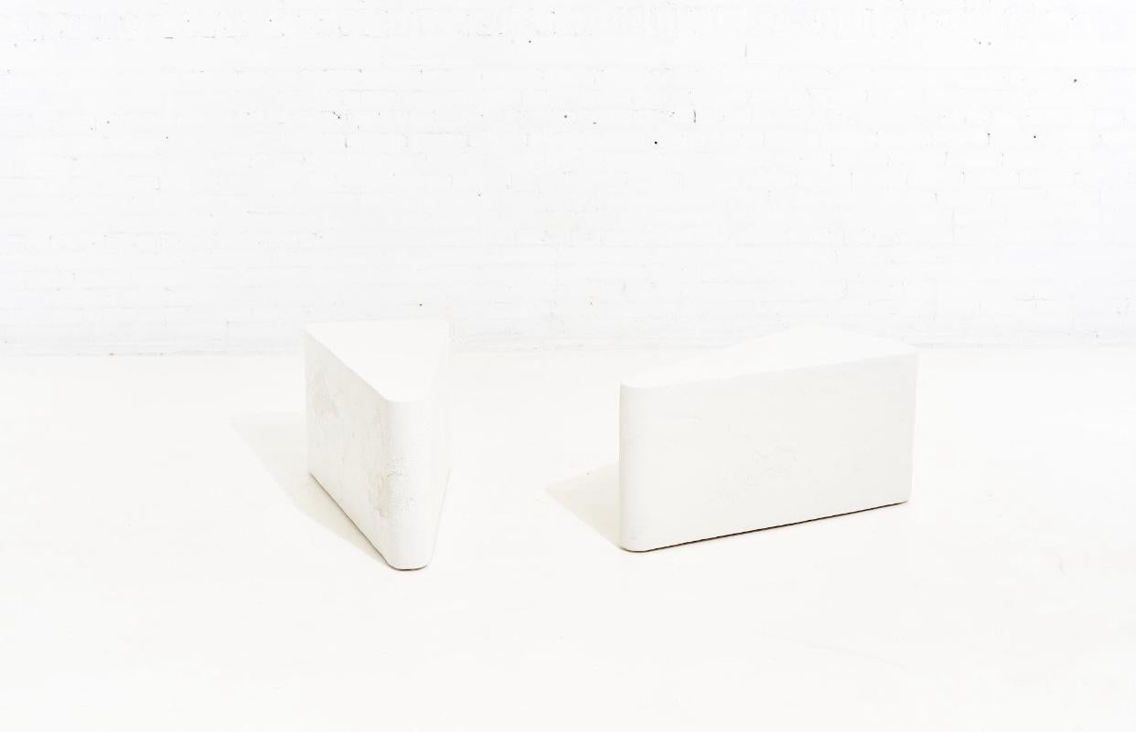 Angular Plaster Side Tables, 1970 2