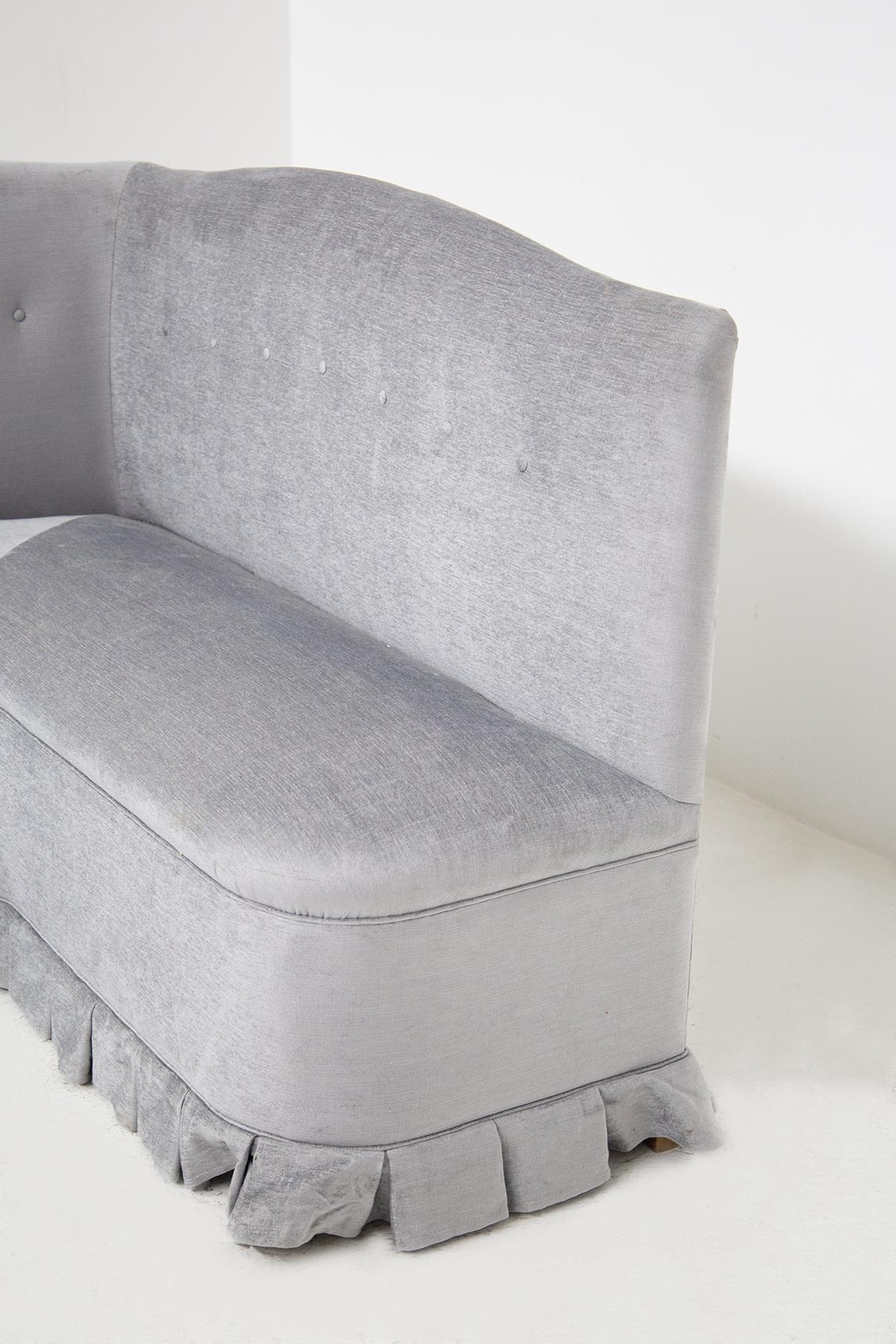 Angulares Vintage-Sofa aus Samt von Gio Ponti mit Zertifikat (Italienisch) im Angebot