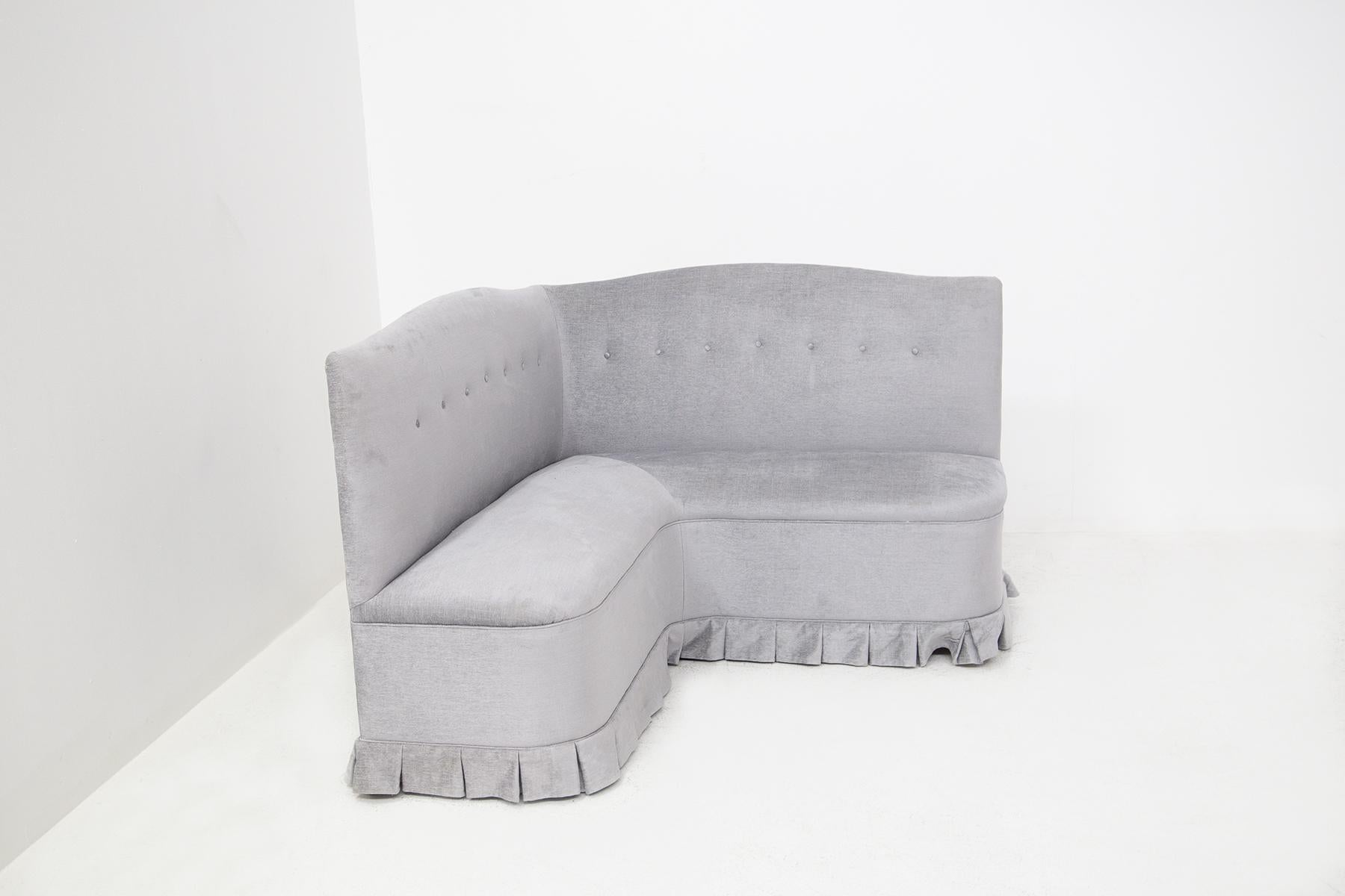 Angulares Vintage-Sofa aus Samt von Gio Ponti mit Zertifikat im Angebot 3