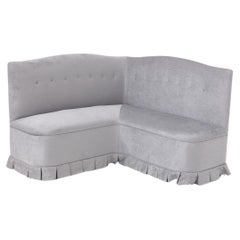 Angular Used Velvet Sofa by Gio Ponti with Certificate