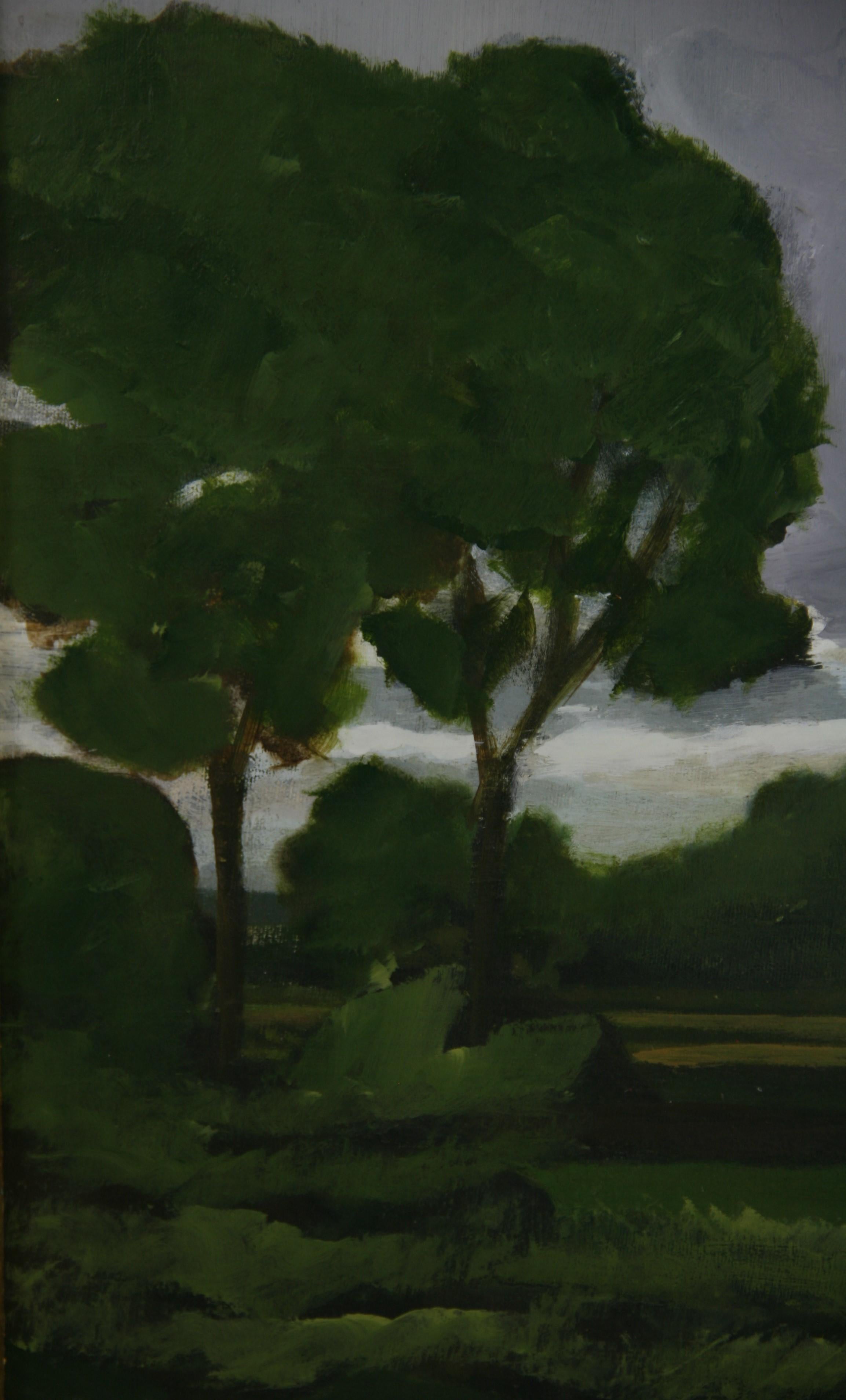 Antique Impressionist English Country Landscape 1945 For Sale 1