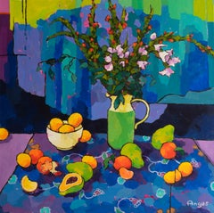 The Mark of Something Else in Blue, Chroma Series (still-life, flowers, fruit)