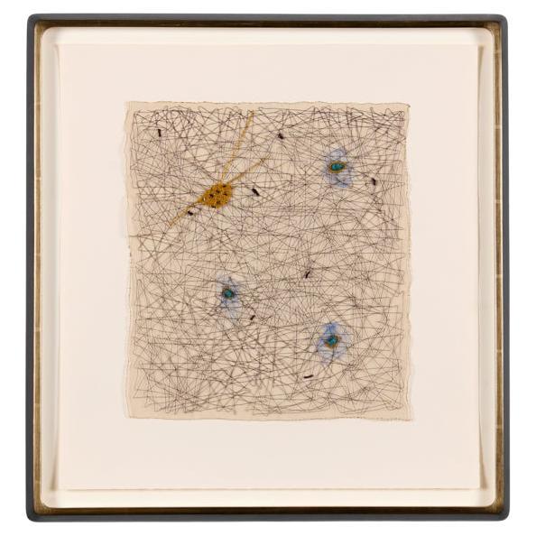 Ani Afshar, "Colore e vuoto - Grigio", collage con cornice, Stati Uniti, 2015