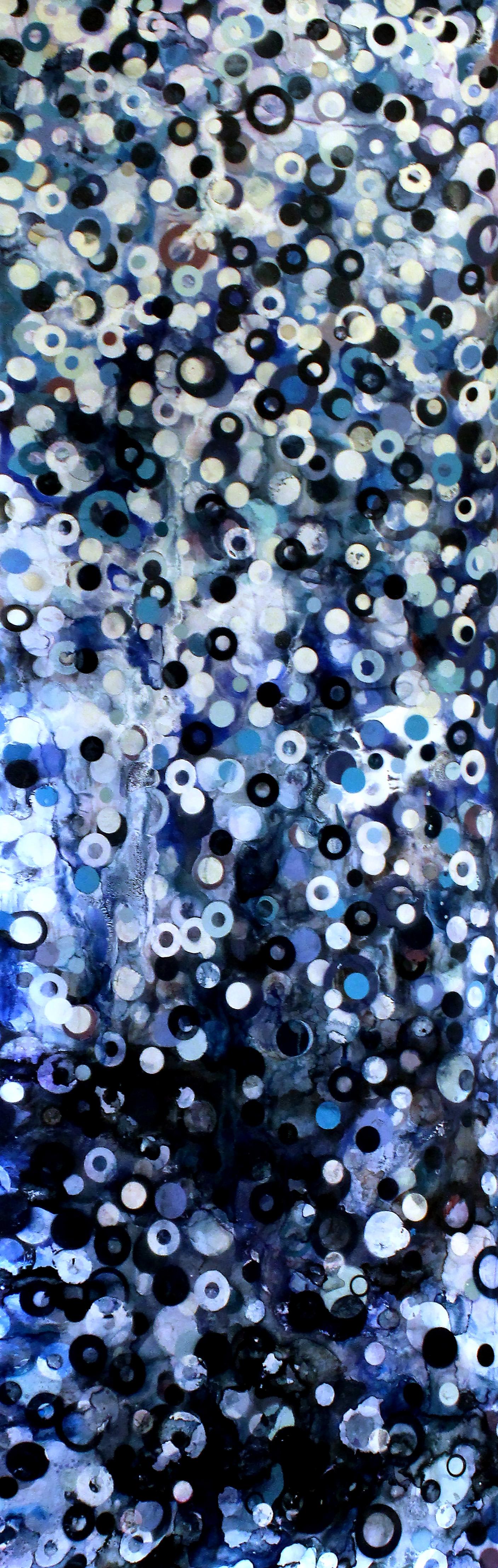 Ani Hoover Abstract Painting - Blue Melange