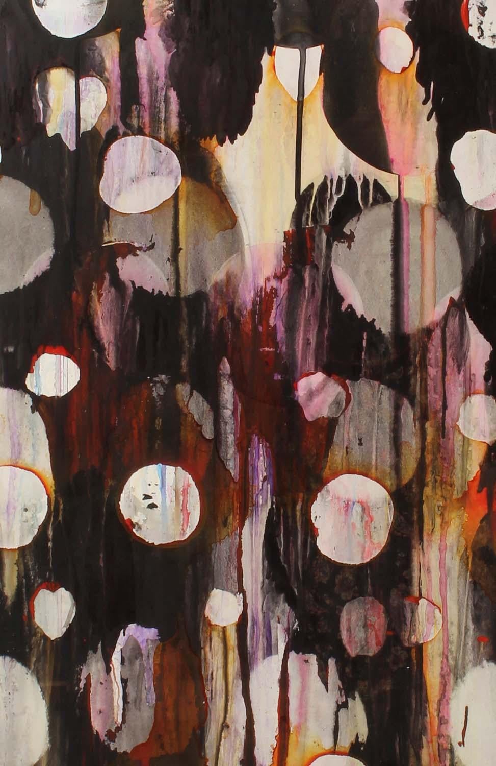 Mixed Media Painting, Ani Hoover, 2010, Pink, Red and Black 2