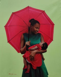 Primera Fruta -Siglo XXI, Contemporáneo, Retrato figurativo, Madre e hijo