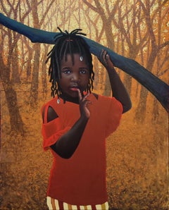 Ruta escénica -Siglo XXI, Contemporáneo, Retrato figurativo, Niña Naturaleza