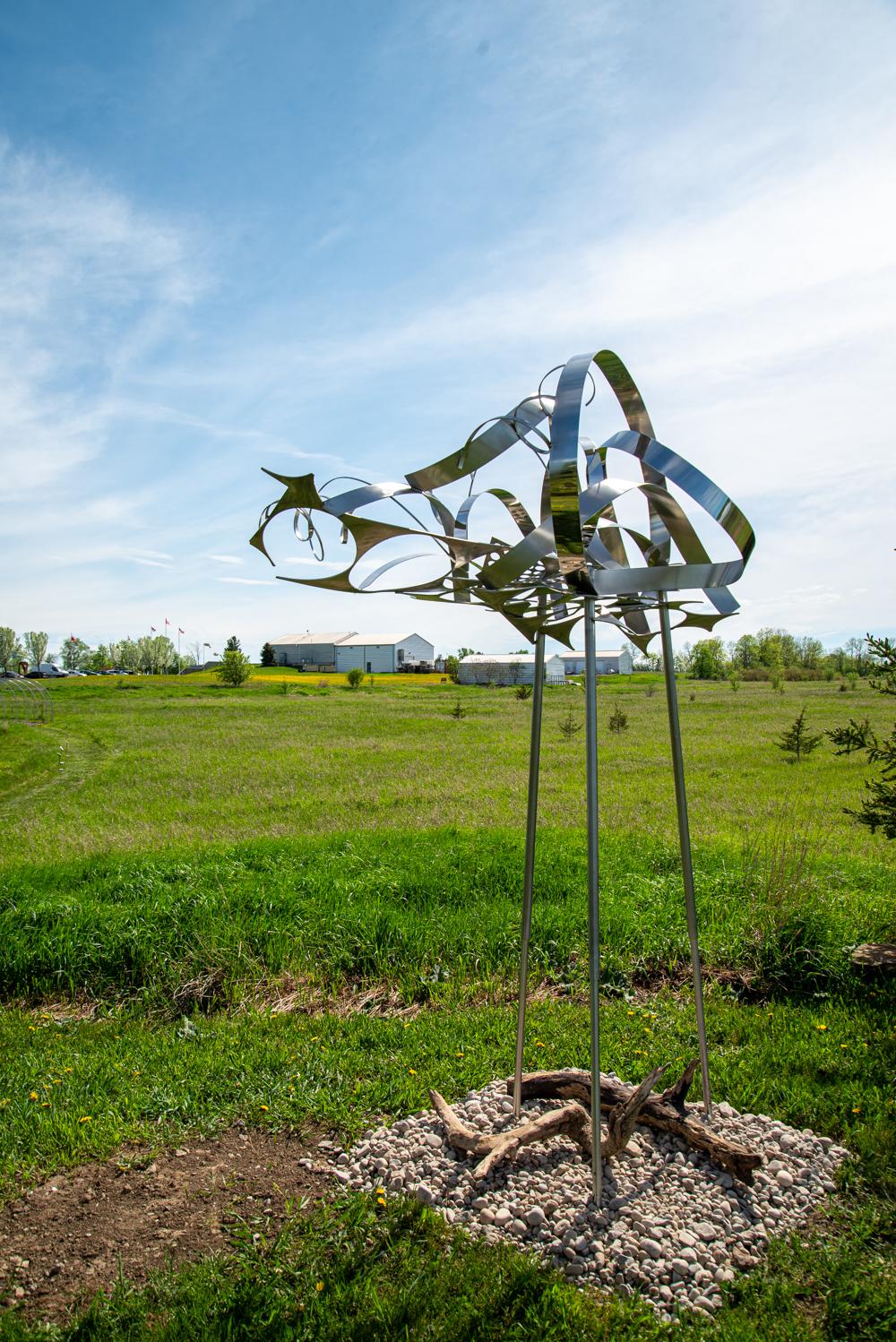 Cumulus VI Revisited - large, tall, cloud, outdoor stainless steel sculpture For Sale 1