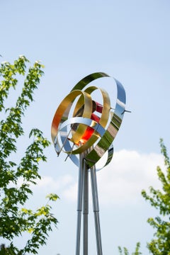 The Sun - Energy of Life - 24k gold leaf, stainless steel, outdoor sculpture