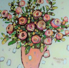 Bouquet I - Floral Still Life: Oil Paint on Canvas
