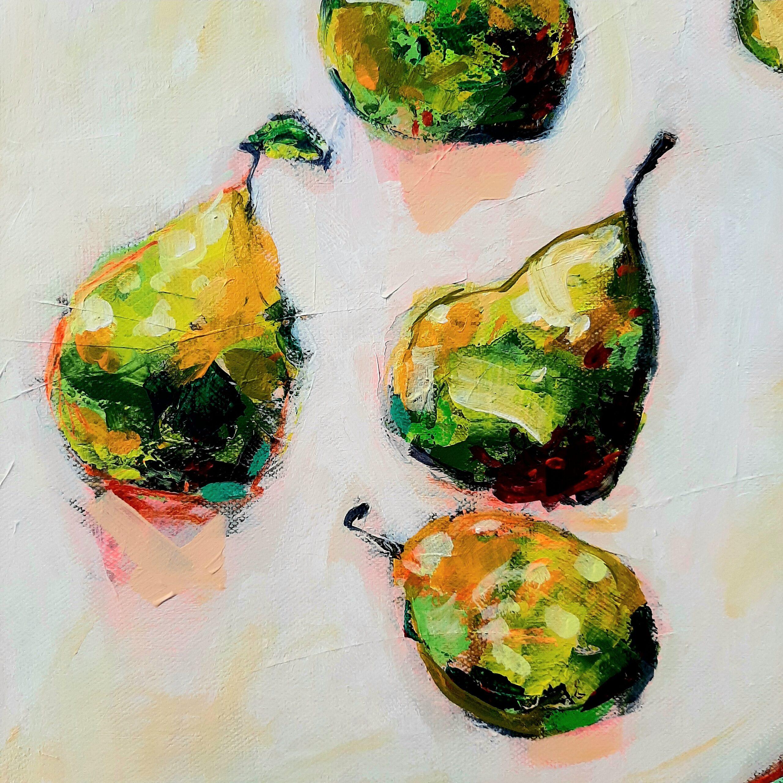 Of Polish descent and now living in London, Ania Pieniazek creates bold, bright art full of everyday joy and pleasure.  Influenced by Gustav Klimt, Paul Gauguin and Zbyslaw Marek Maciejewski amongst others, her work observes simple scenes of fruit,