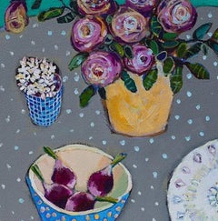 Red Radishes - Colourful Patterns & Everyday Still Life: Acrylic on Canvas