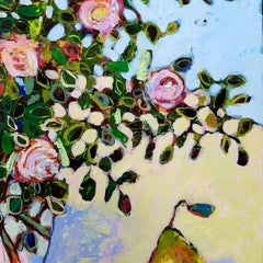 Sweet Memories -contemporary still-life colourful table oil painting