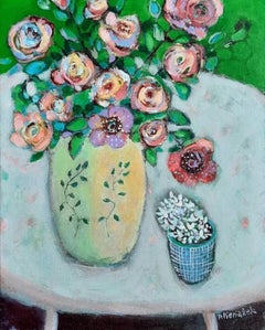 White Lilac - Colourful Flowers & Patterns / Still Life: Acrylic on Canvas