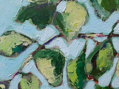 White Lilac -contemporary still-life colourful table oil painting