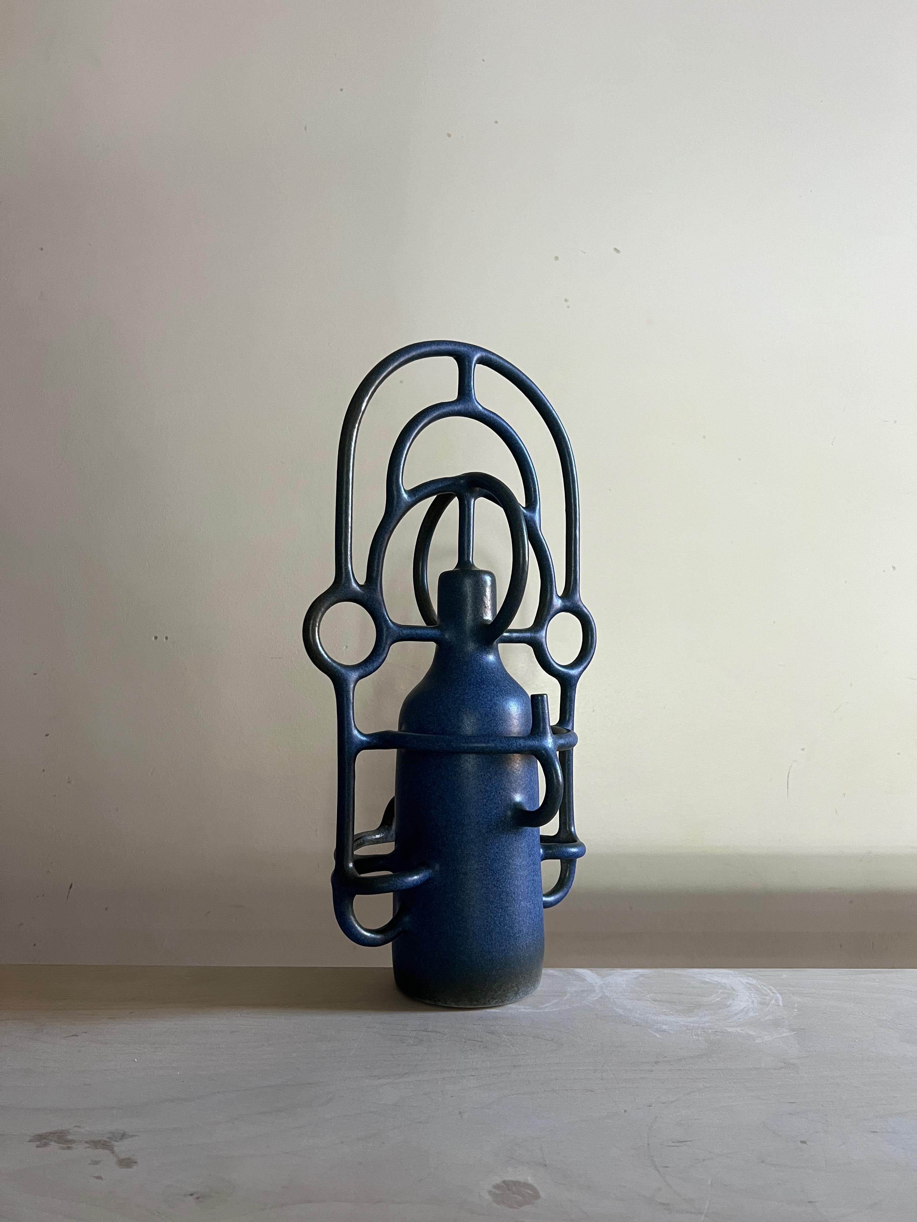 Hadar. From the Altars Series - Gray Abstract Sculpture by Aniana Heras