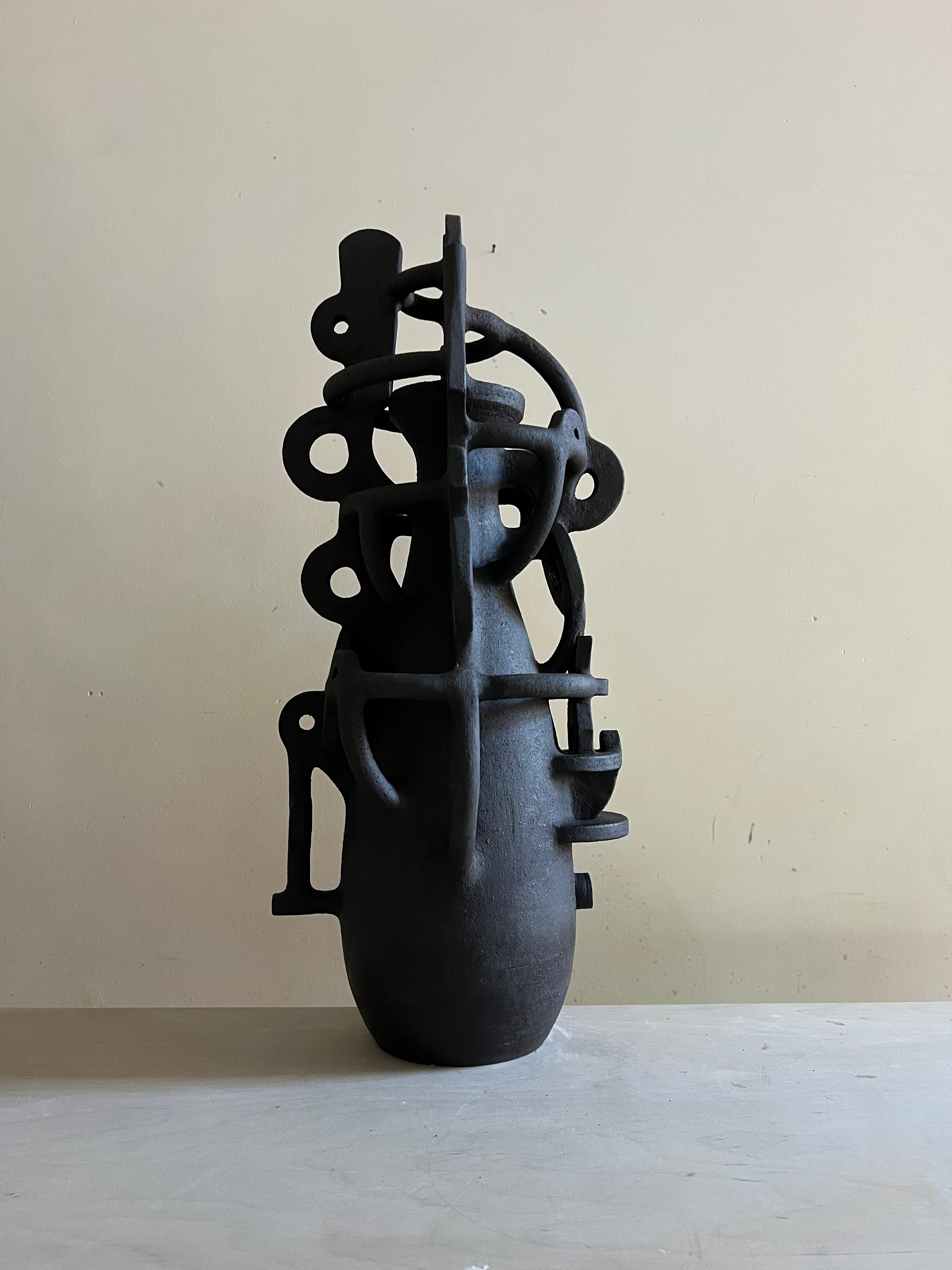 Madres. From Mythic Mass Series - Brown Abstract Sculpture by Aniana Heras