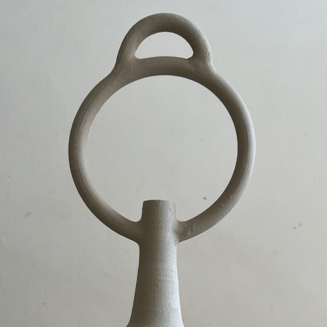 Sol. From Primitive Modern Series - Gray Abstract Sculpture by Aniana Heras