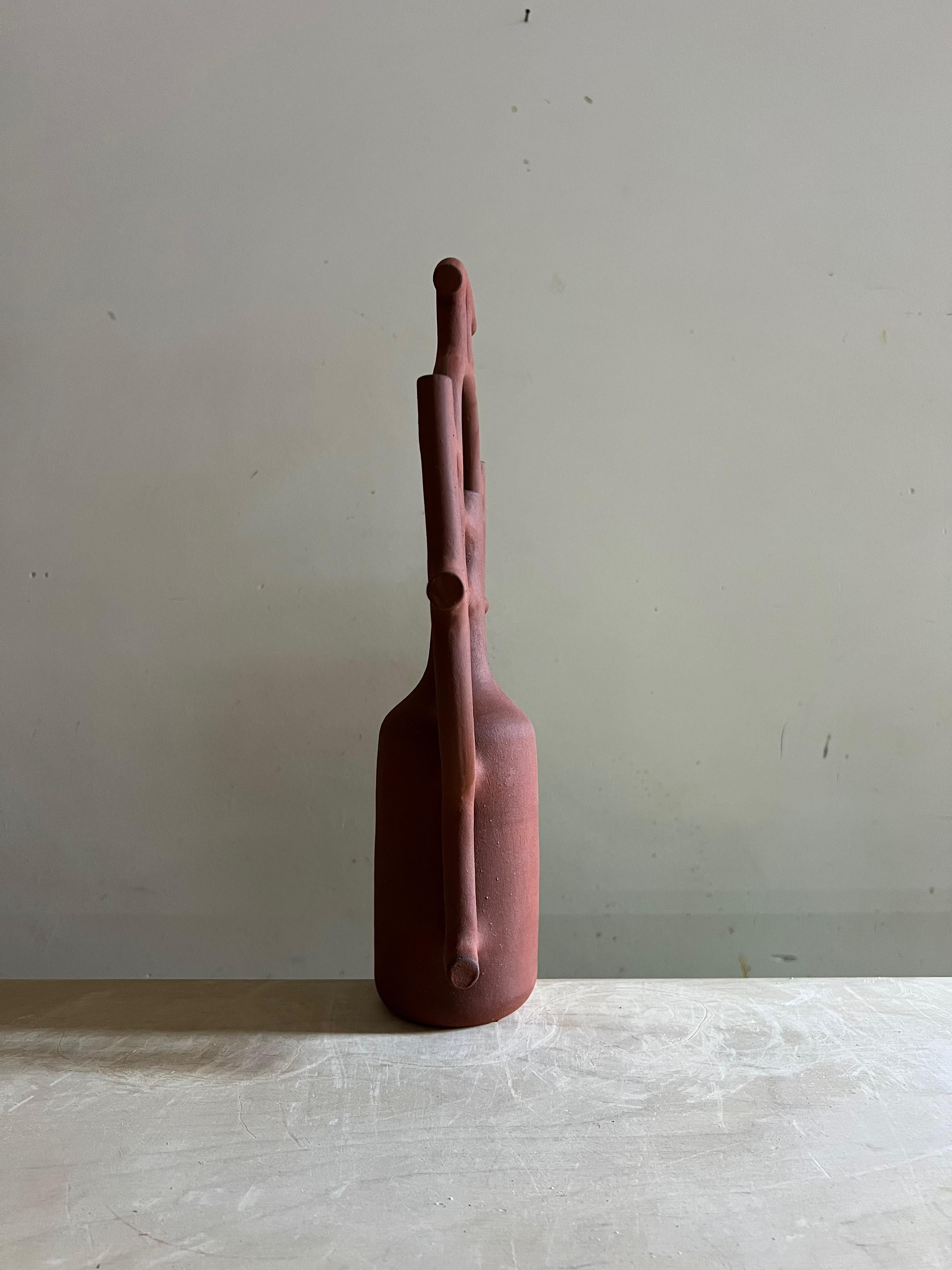 Soria. From Primitive Modern Series - Gray Abstract Sculpture by Aniana Heras