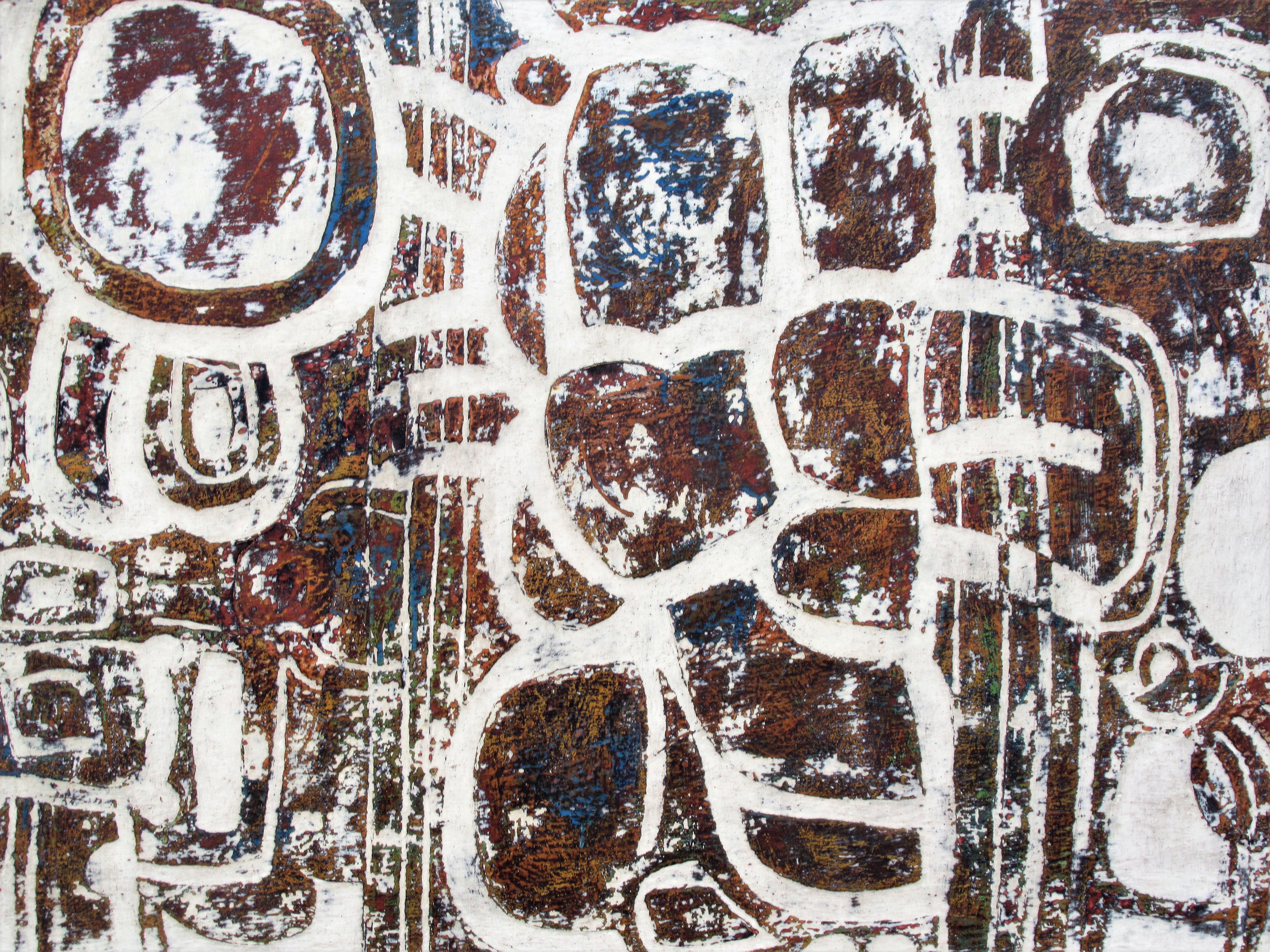 Anibal Villacis - Ecuador - Serie Filligrana - Técnica mixta sobre tabla - Años 50 Ecuatoriano