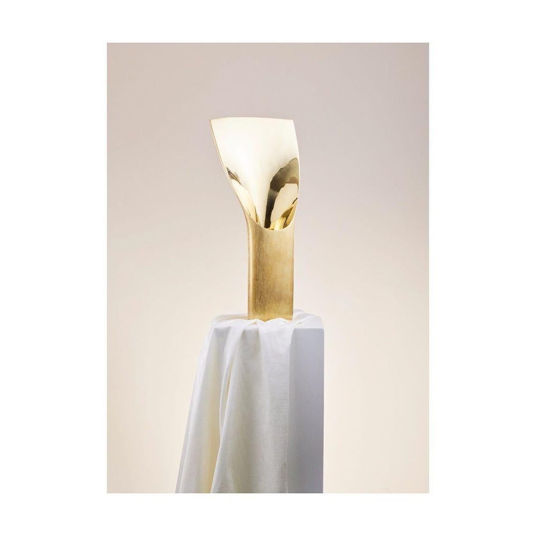 Brass Anicca Vanitas Vase by Luca Gruber For Sale