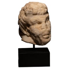 Anicent Roman Head of a Satyr in Marble