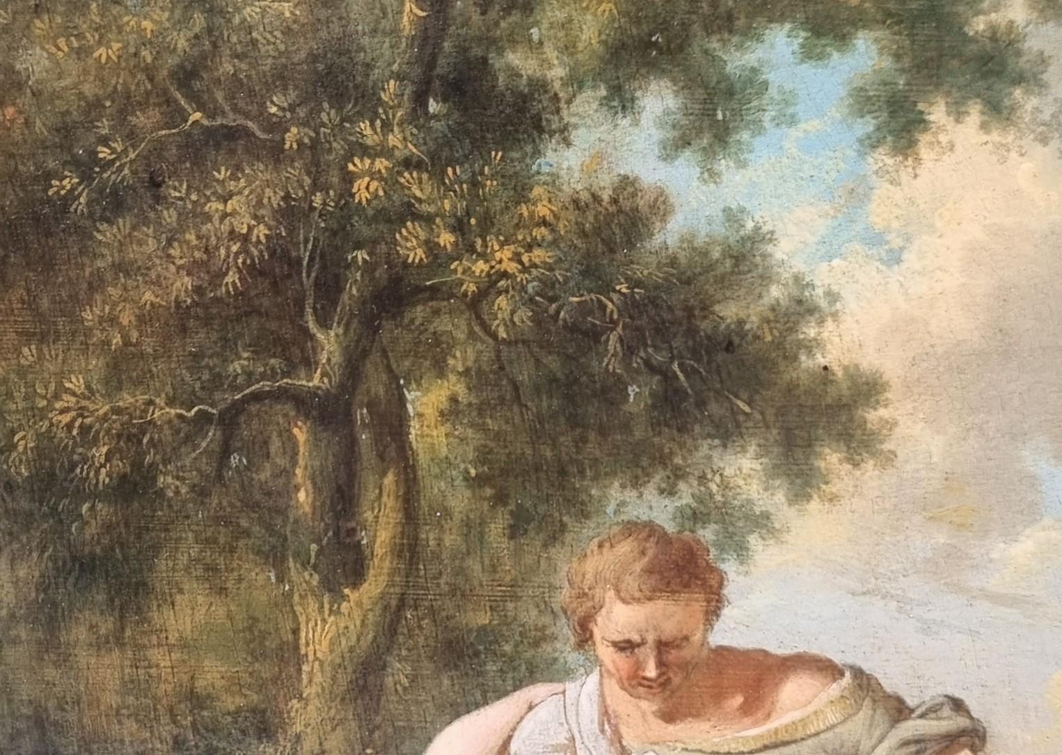 French Mythological Painting 18th Venus and Adonis after VERONESE LEMONNIER For Sale 2