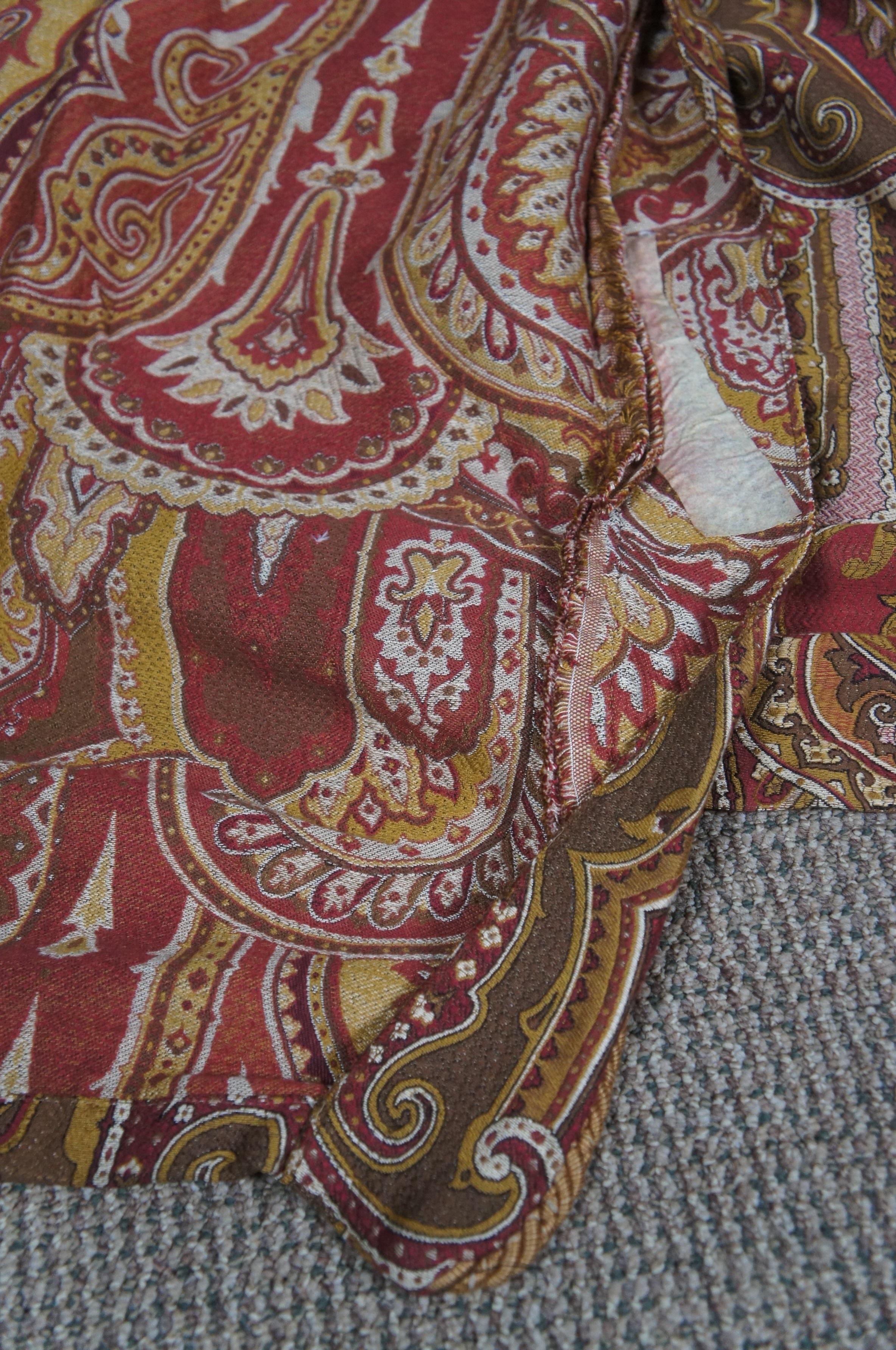 Fabric Anichini Vermont Kashmir Jacquard King Coverlet Viscose Throw Blanket 108