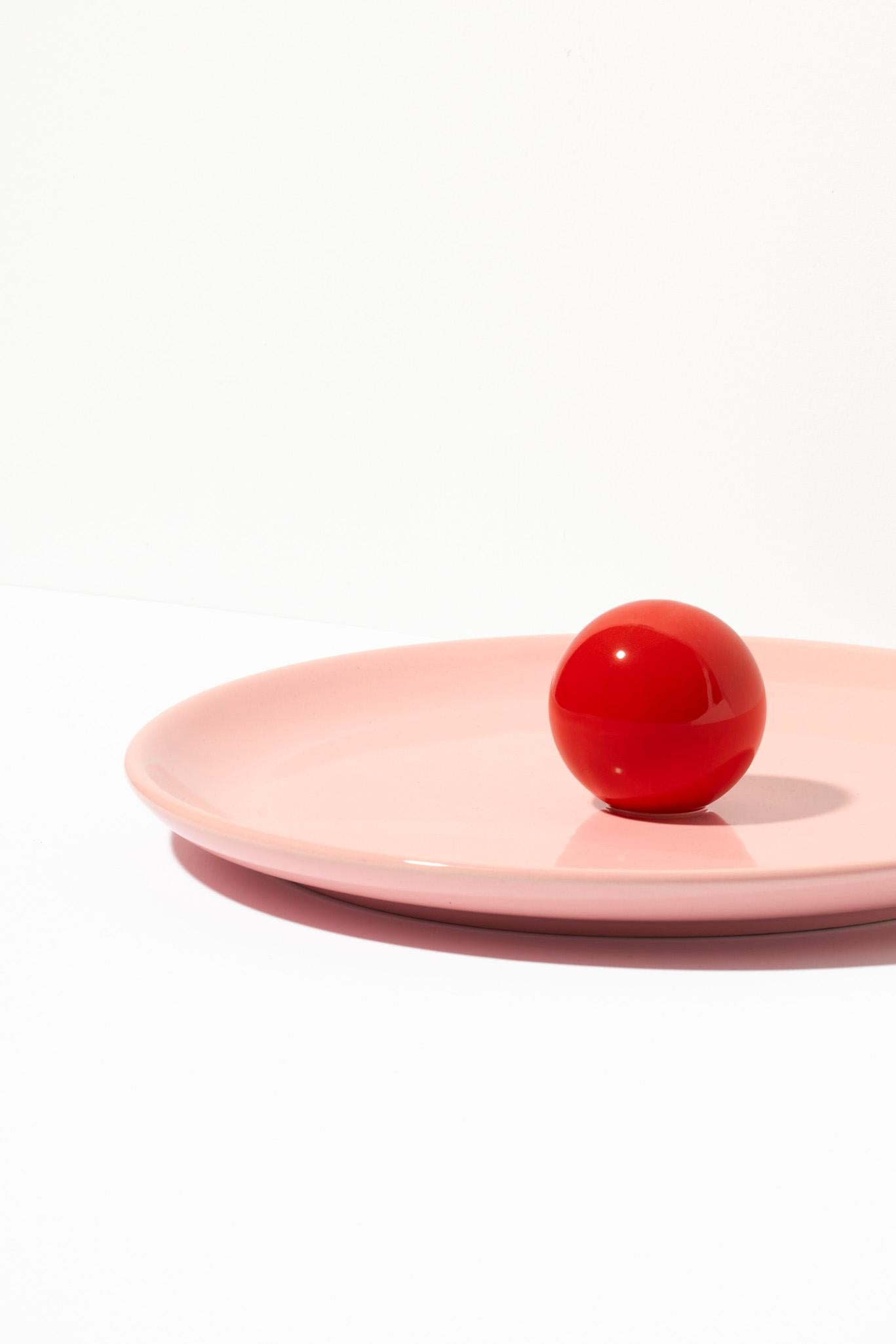 Modern Aniela Platter / Circus / Candy / Red by Malwina Konopacka For Sale