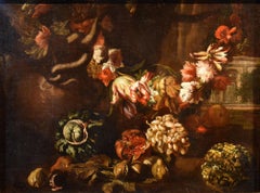 Still-Life Flowers Ascione 17/18th Century Paint Oil on canvas Old master Italy