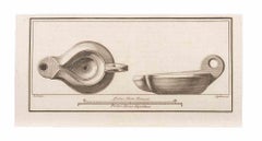 Oil Lamp - Etching by Aniello Cataneo - 18th Century