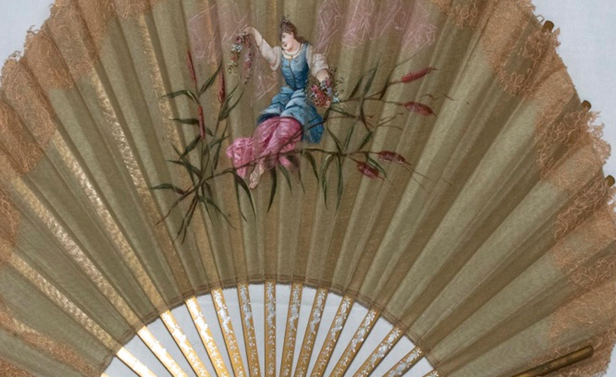 Anient Traditional Fan, Italy, 18th Century In Fair Condition For Sale In Roma, IT
